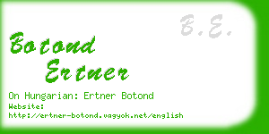 botond ertner business card